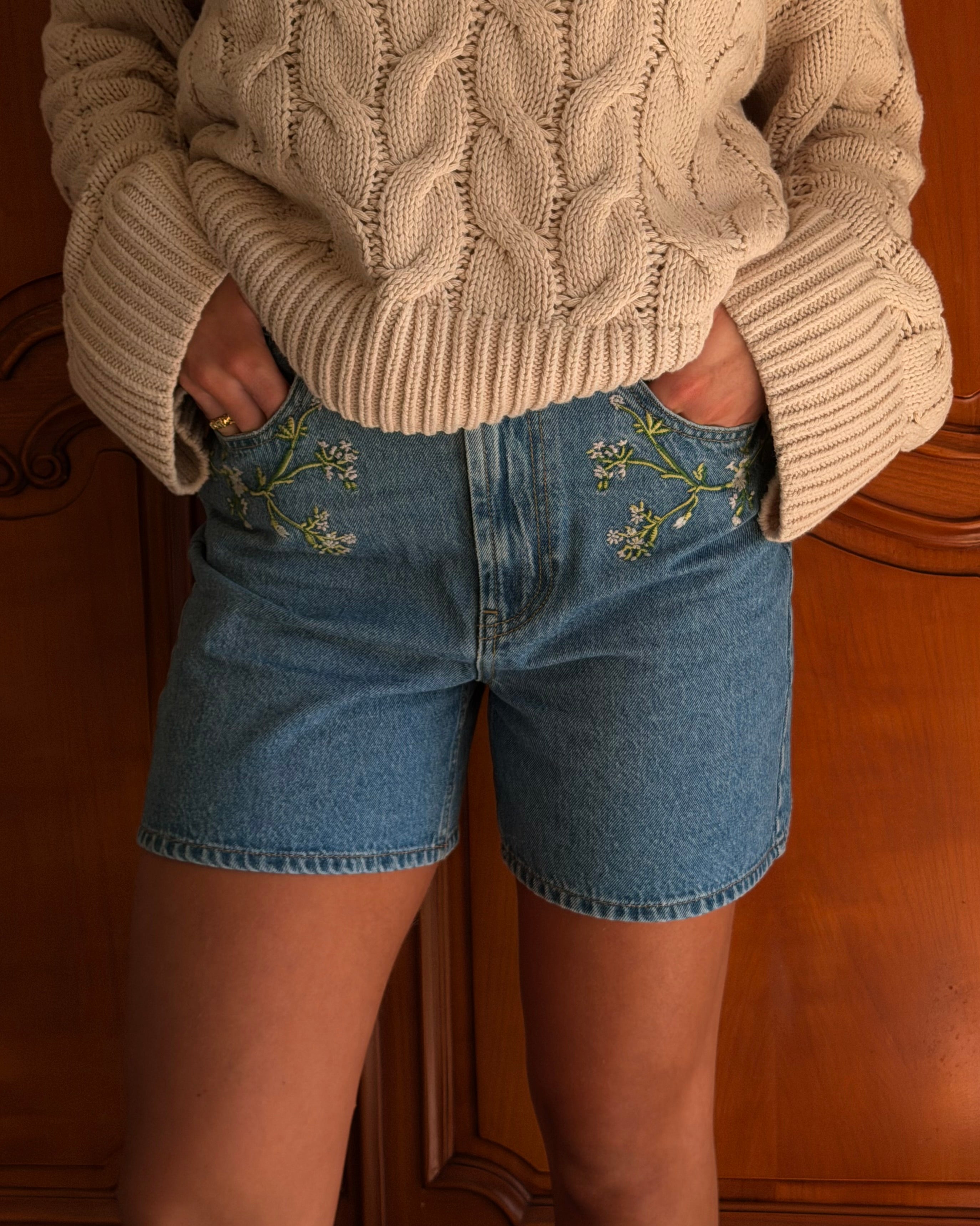PCSKY Shorts - Medium Blue Denim